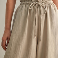 Relaxed Neutral Top and Wide Pants Set