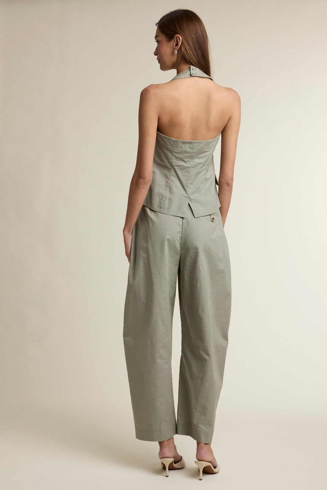 Coastal Muse Linen Blend Halter Top & Pants Set