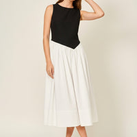 Asymmetrical Waist Detail Midi Dress