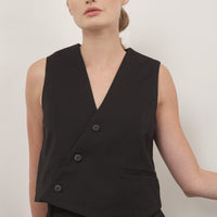 Asymmetrical Button Vest