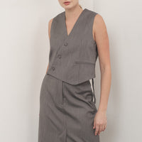 Asymmetrical Button Vest