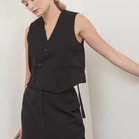 Asymmetrical Button Vest