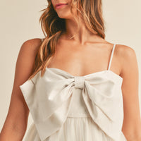 Front Bow Babydoll Mini Dress