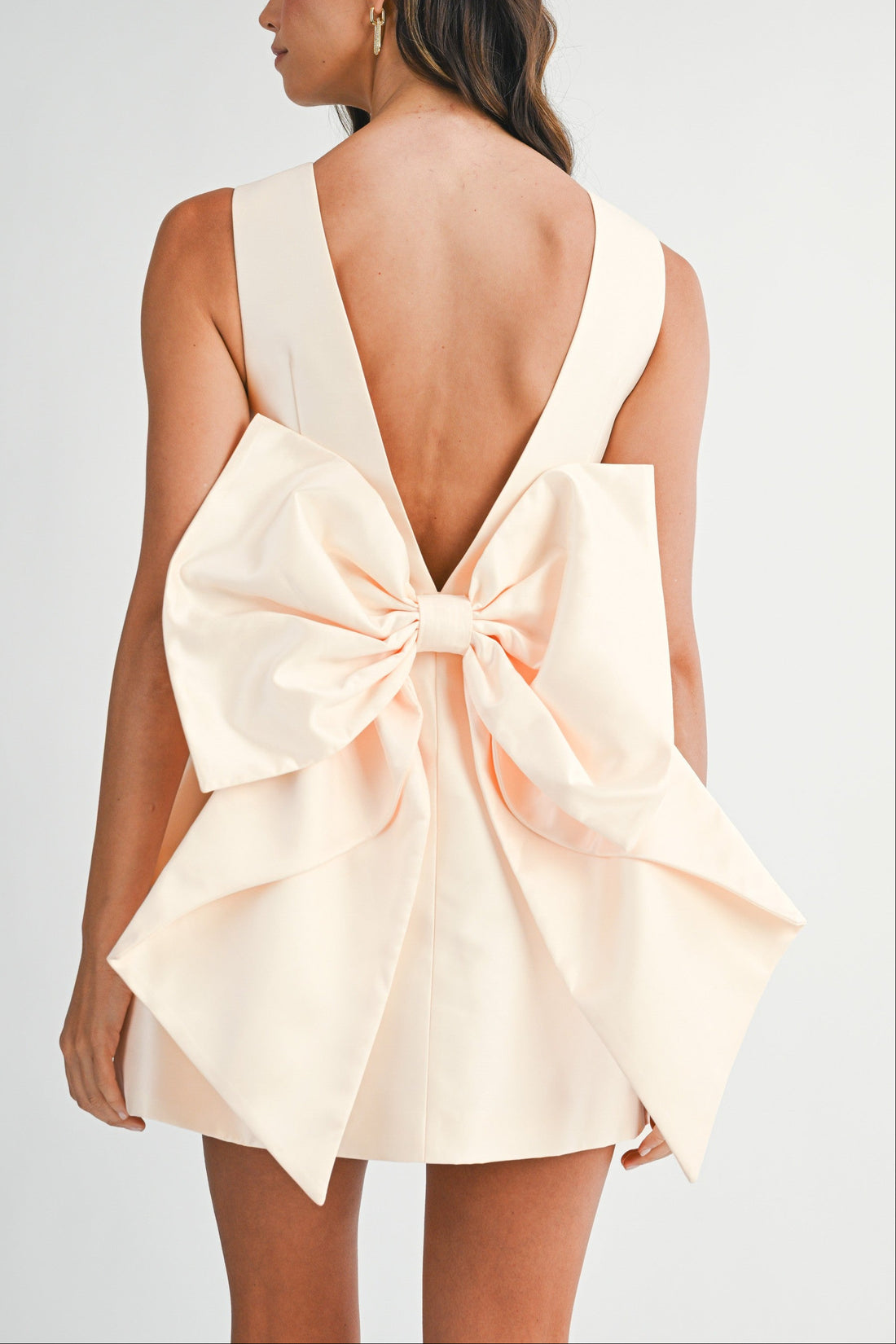 Satin Oversized Bow Party Dress