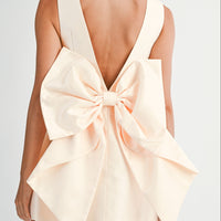 Satin Oversized Bow Party Dress