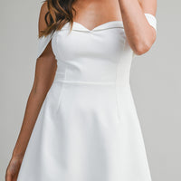 Off-Shoulder Sweetheart Mini Dress