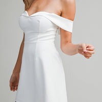 Off-Shoulder Sweetheart Mini Dress