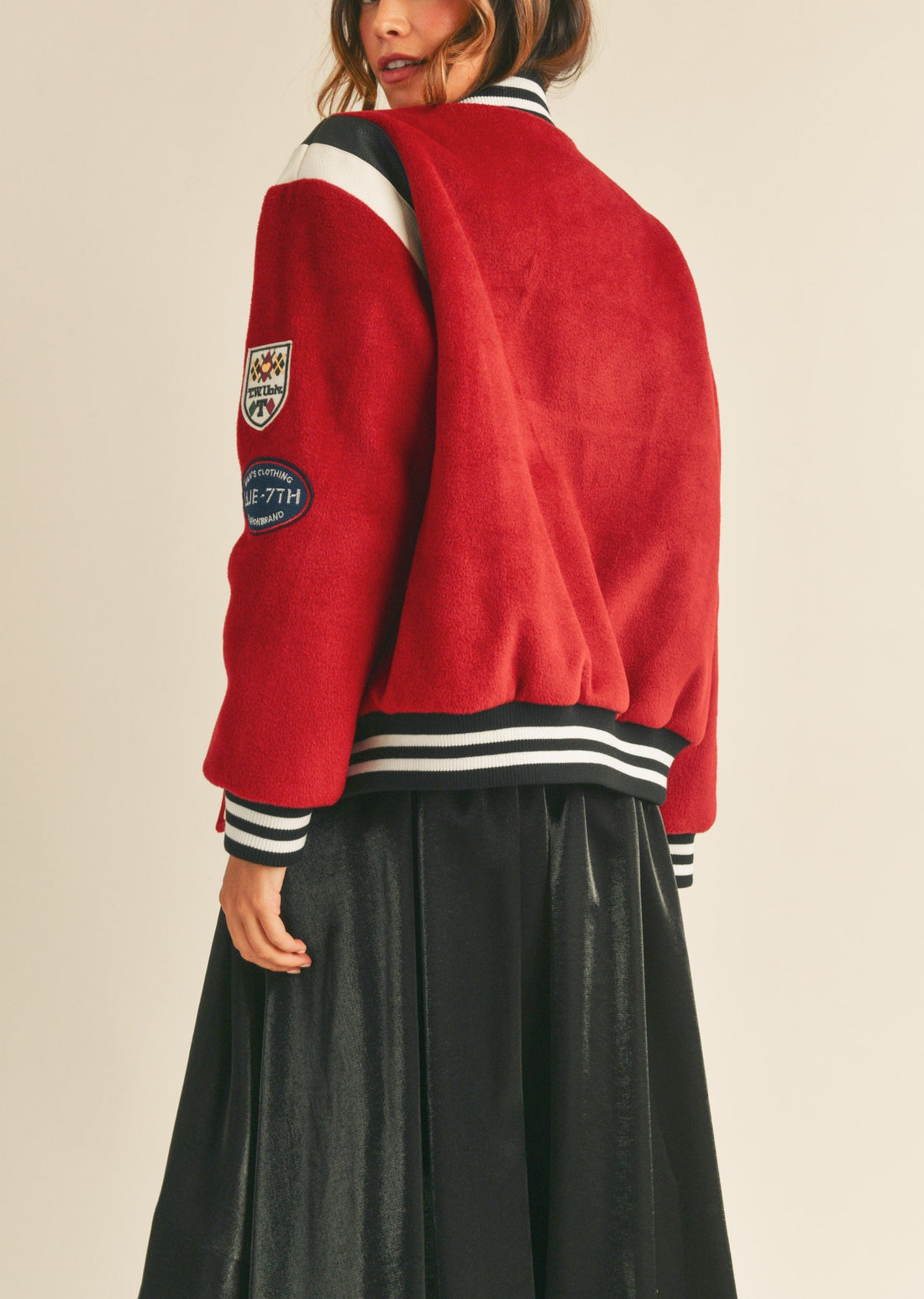 M Bomber Varsity Jacket with Patch