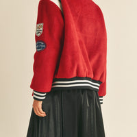 M Bomber Varsity Jacket with Patch