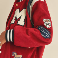 M Bomber Varsity Jacket with Patch