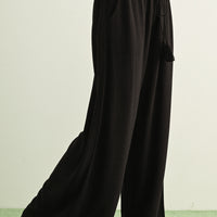 Breezy Smocked Wide Leg Linen Blend Pants