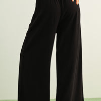 Breezy Smocked Wide Leg Linen Blend Pants