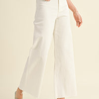 Straight Wide Leg Denim Pants