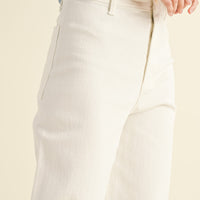 Straight Wide Leg Denim Pants