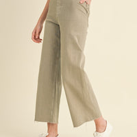 Straight Wide Leg Denim Pants