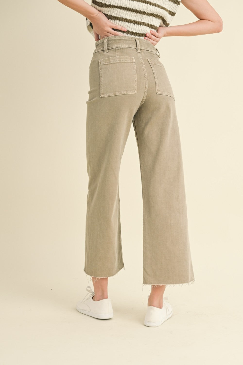 Straight Wide Leg Denim Pants