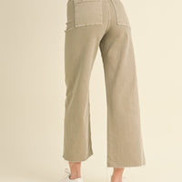 Straight Wide Leg Denim Pants