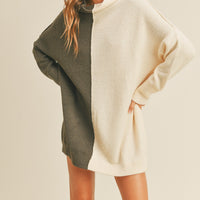 Color Block Tunic Sweater