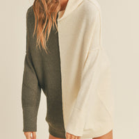 Color Block Tunic Sweater