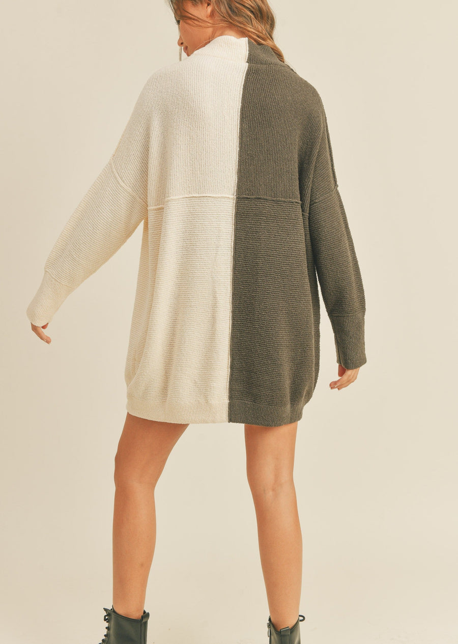 Color Block Tunic Sweater