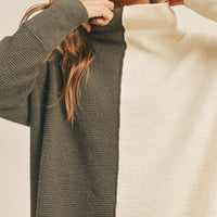 Color Block Tunic Sweater