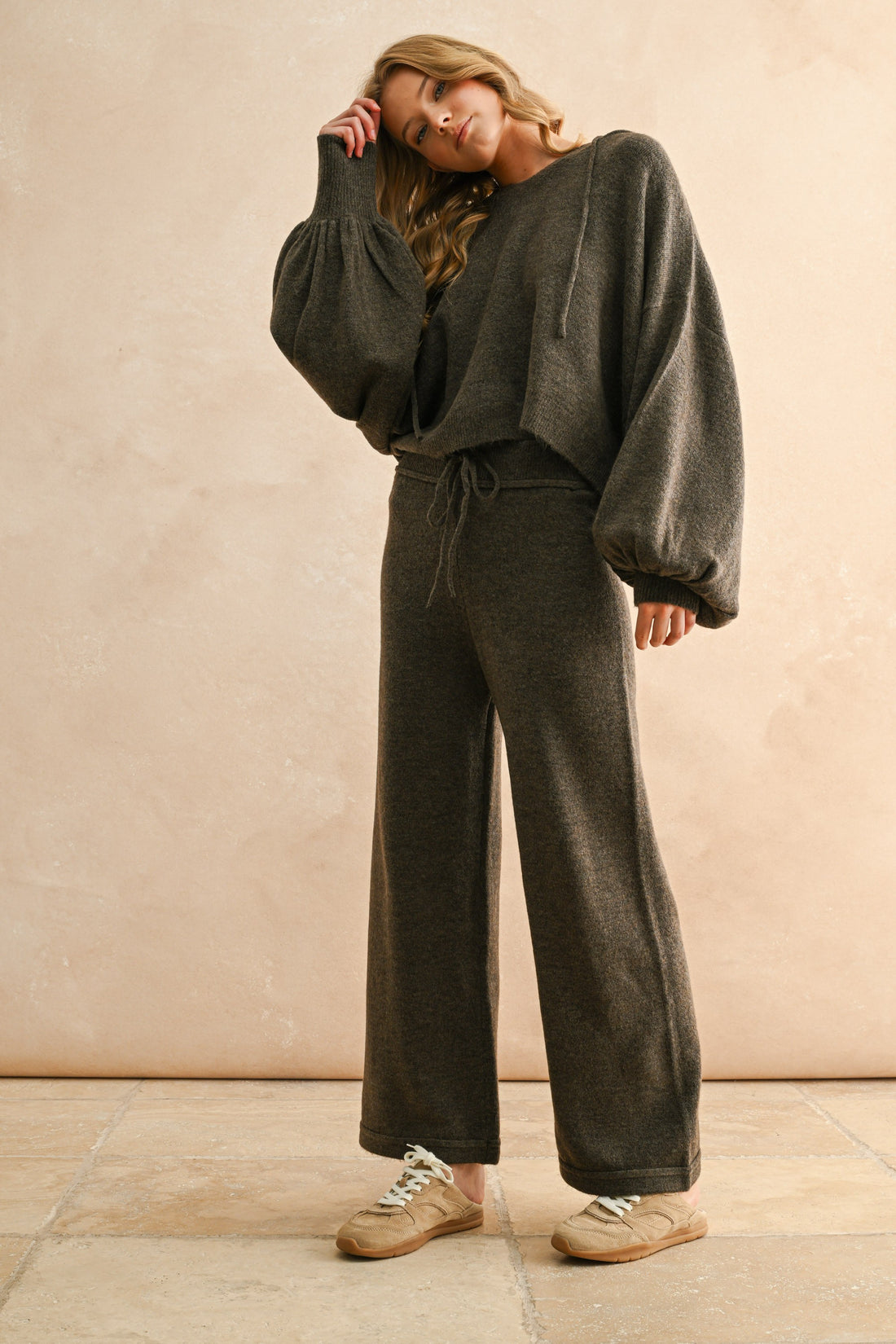 Balloon Sleeve Hoodie Sweater