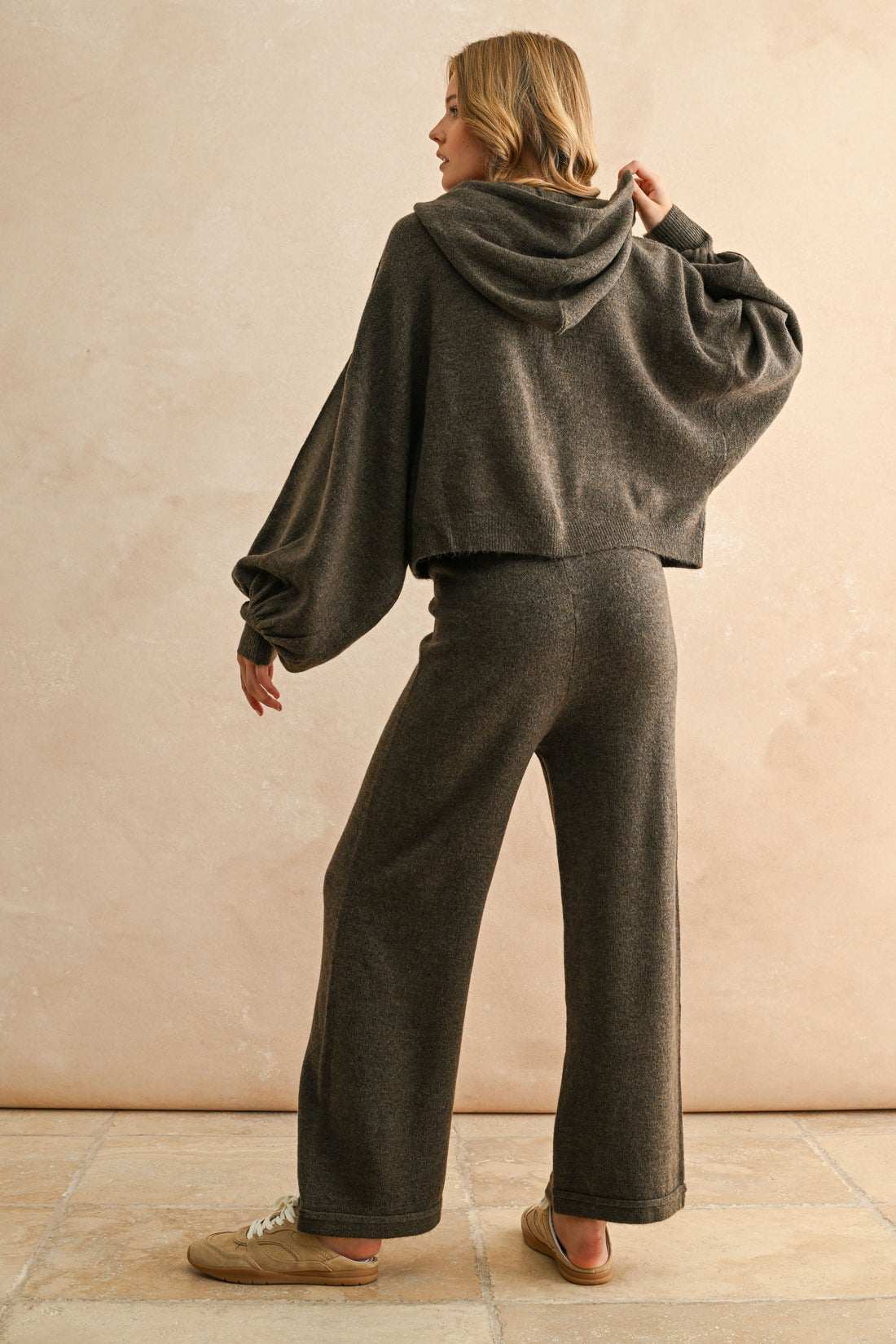 Balloon Sleeve Hoodie Sweater