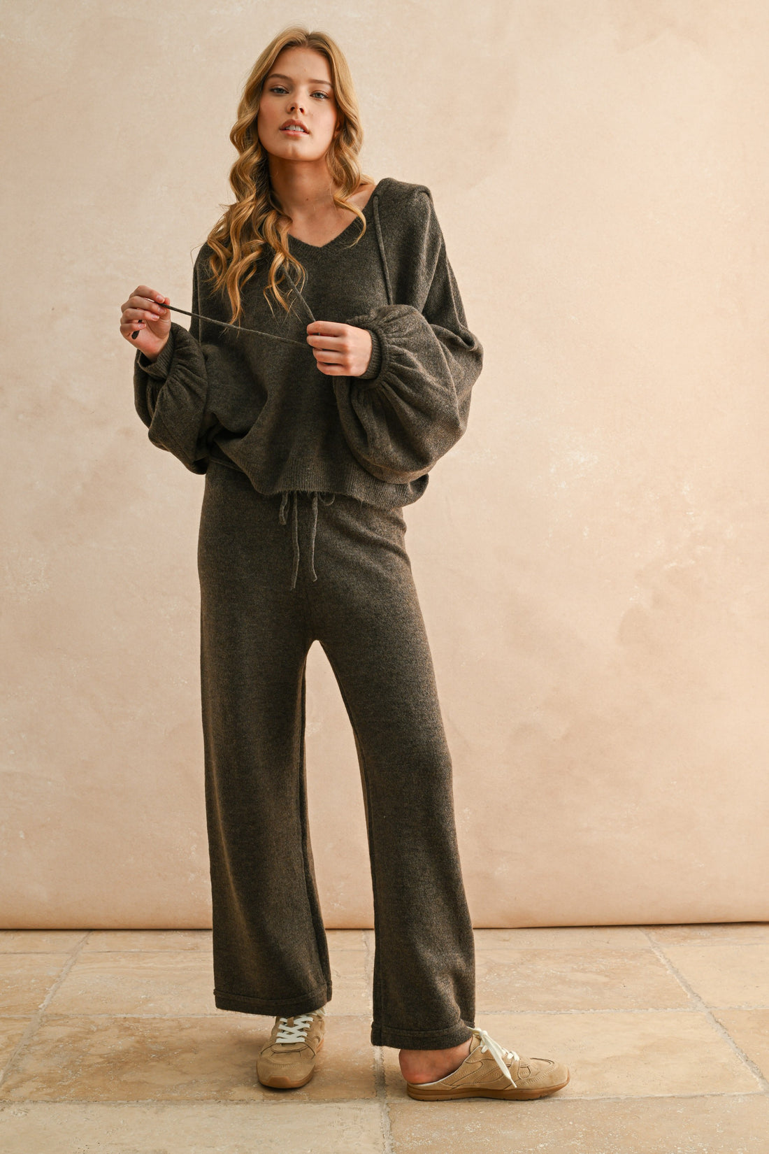 Balloon Sleeve Hoodie Sweater