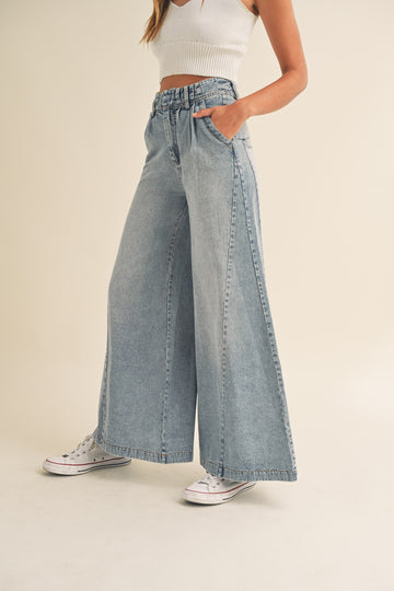 Wide Leg Denim Pants