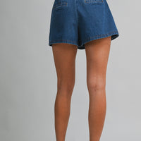 Asymmetrical Wrap Mid Rise Mini Skort