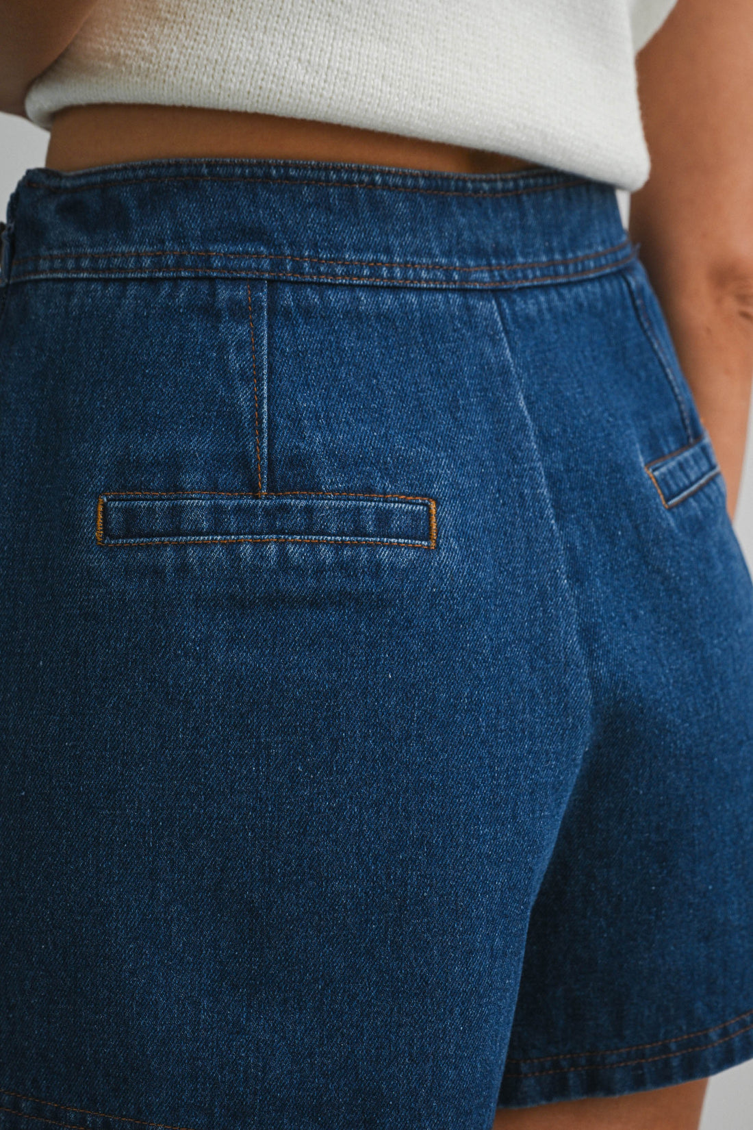 Asymmetrical Wrap Mid Rise Mini Skort