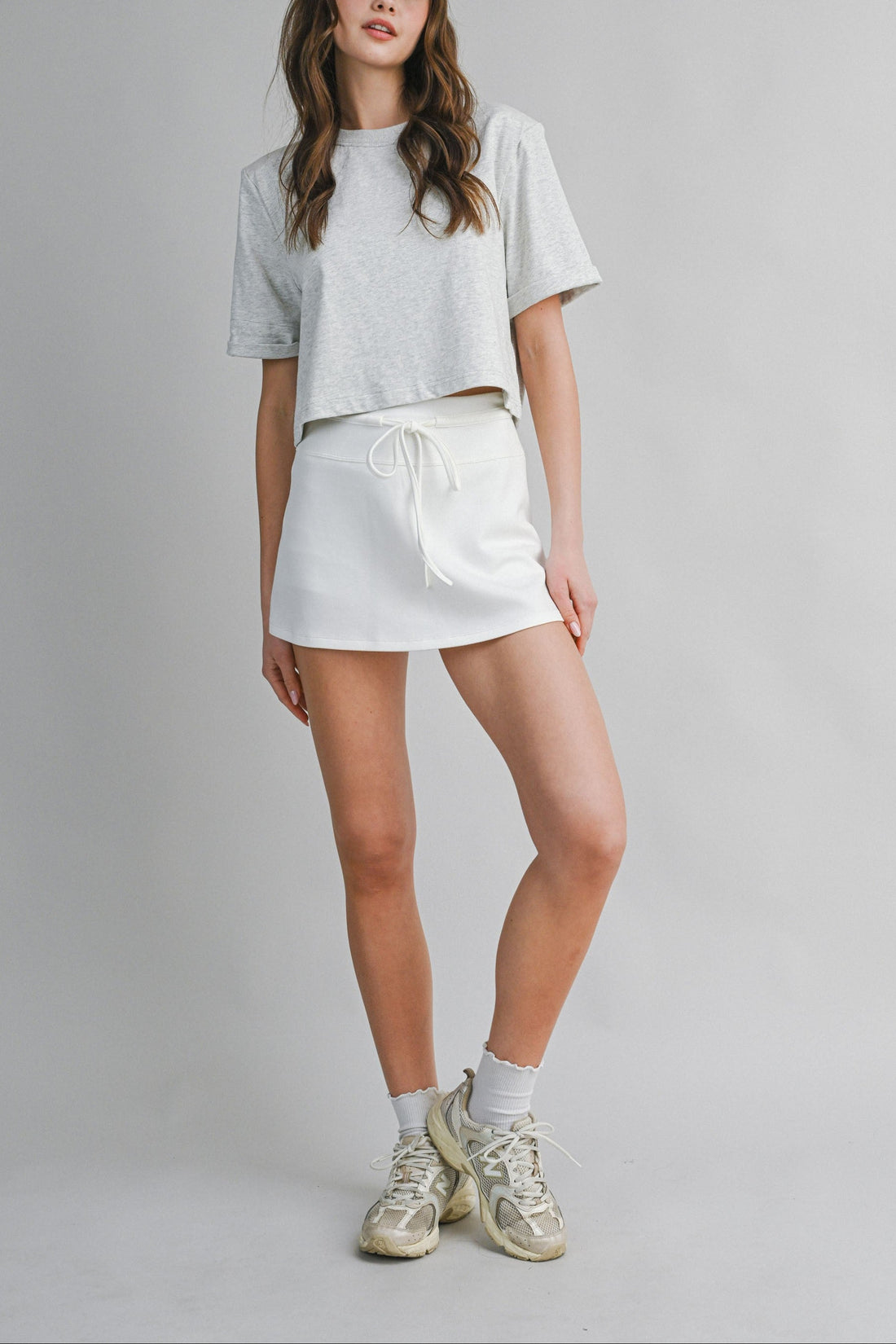 Scuba Mini Skort – Stretch Athletic Skirt with Built-In Shorts