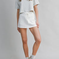 Scuba Mini Skort – Stretch Athletic Skirt with Built-In Shorts