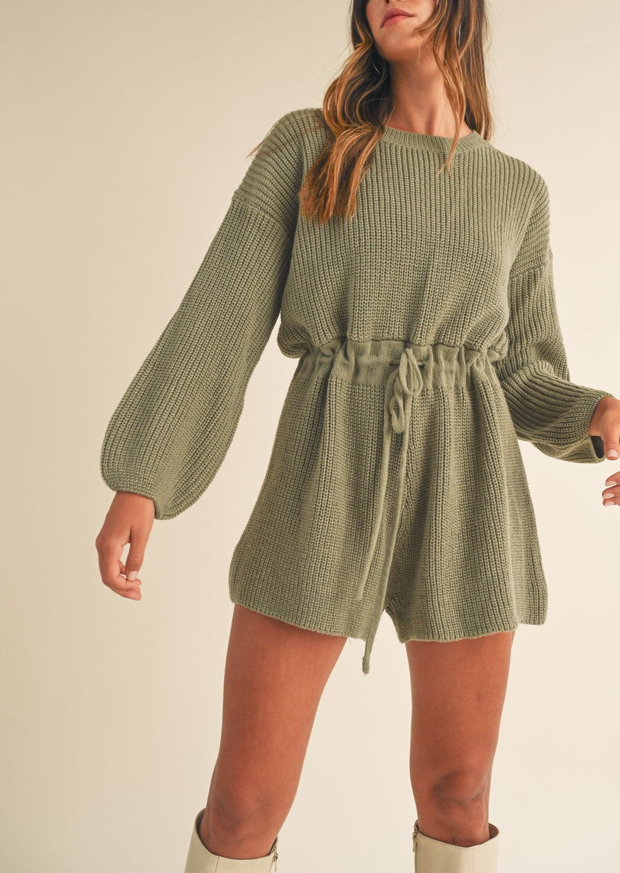 Long Sleeves Sweater Romper