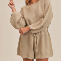 Long Sleeves Sweater Romper