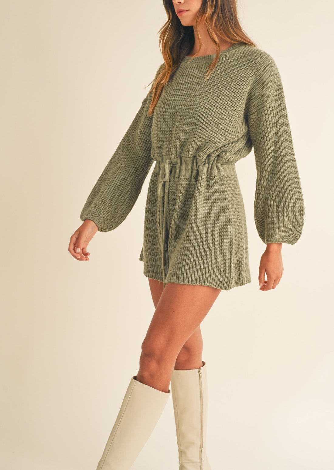 Long Sleeves Sweater Romper