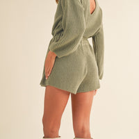 Long Sleeves Sweater Romper