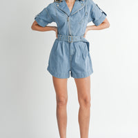 Moto Jacket Denim Romper