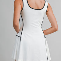 Pleated Tennis Dress with Built-In Shorts
