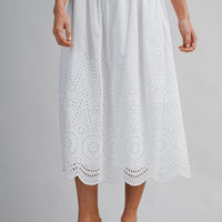 Eyelet Lace Crop Top & Midi Skirt Set