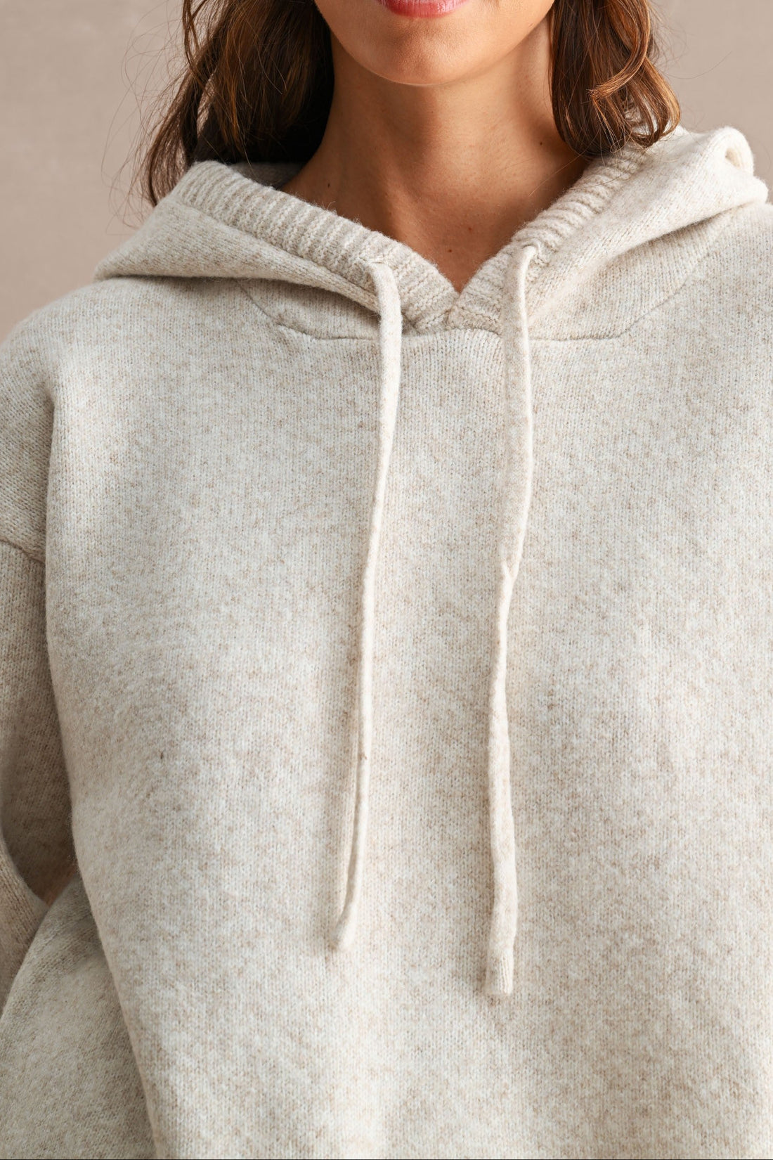Cozy Oversized Knit Hoodie & Wide Leg Pants Matching Set