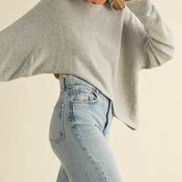 Lightweight Cropped Knit Sweater – Relaxed Fit Soft Pullover