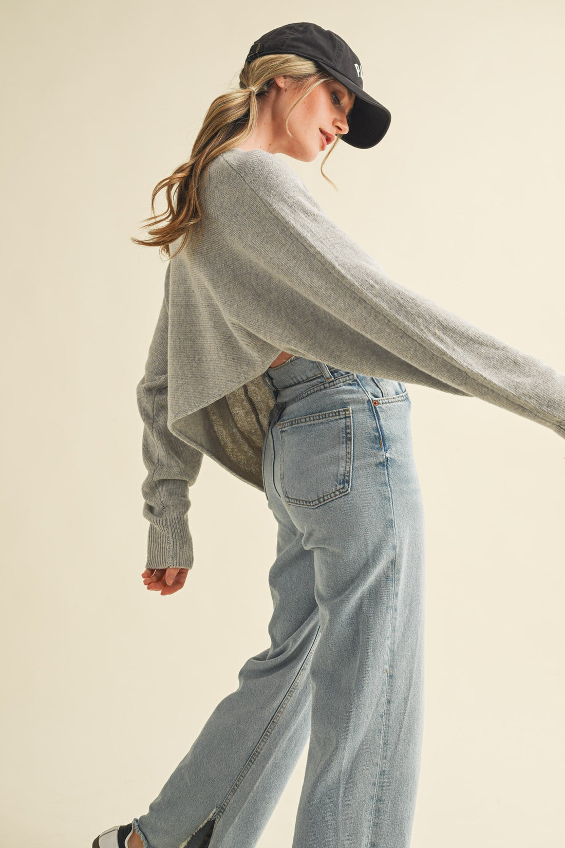 Lightweight Cropped Knit Sweater – Relaxed Fit Soft Pullover