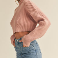 Basic Ribbed Crop Sweater