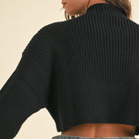 Basic Ribbed Crop Sweater
