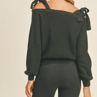 Off Shoulder Strap Sweater