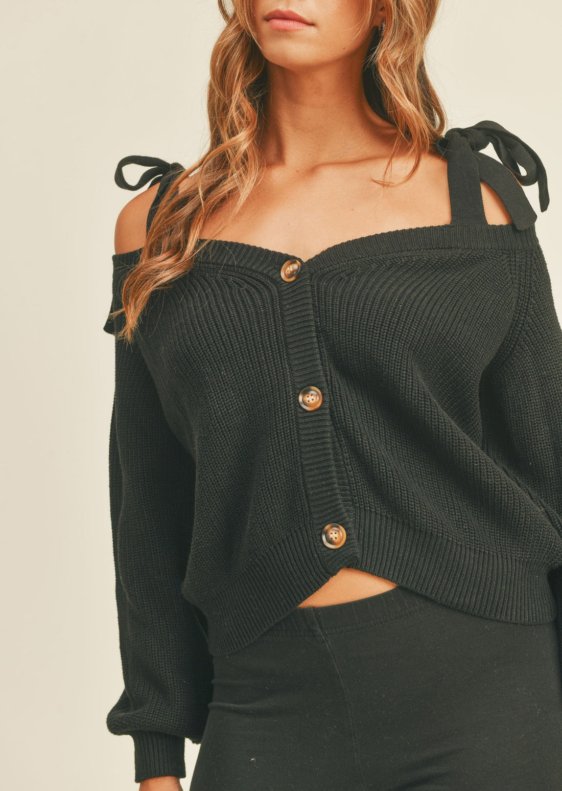 Off Shoulder Strap Sweater