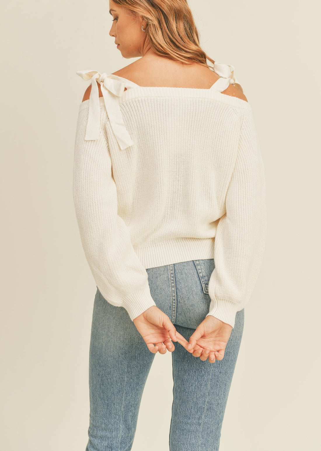 Off Shoulder Strap Sweater