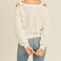 Off Shoulder Strap Sweater