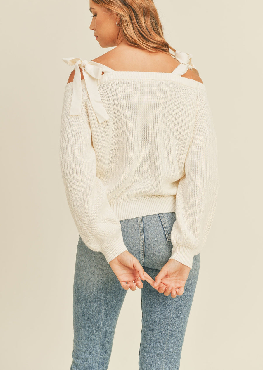 Off Shoulder Strap Sweater